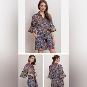 Johnny Was Demarne Ruffle Blouse Small